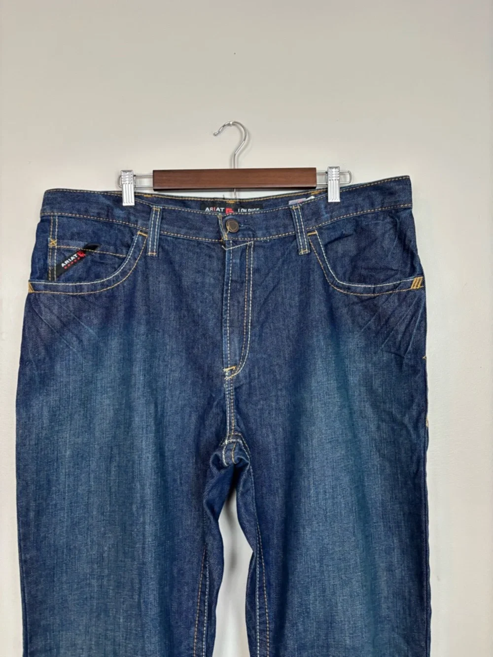 Ariat Jeans Men 38/32 Blue M4 Flame Resistant Low Rise Boot Cut Cat 2 Work Jeans